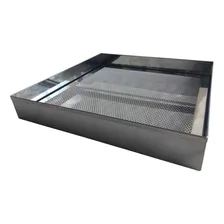 Escorredor Fritura Inox Bandeja 40x40x6cm Pastel Salgados Foto mini 4
