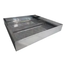 Escorredor Fritura Inox Bandeja 40x40x6cm Pastel Salgados Foto mini 1