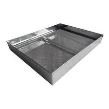 Escorredor Fritura Inox Bandeja 40x50x6cm Pastel Salgados Foto mini 2