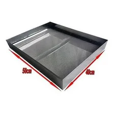 Escorredor Fritura Inox Bandeja 40x50x6cm Pastel Salgados Foto  mini 1