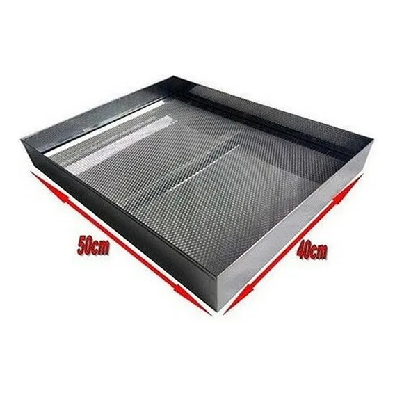 Escorredor Fritura Inox Bandeja 40x50x6cm Pastel Salgados Foto 1