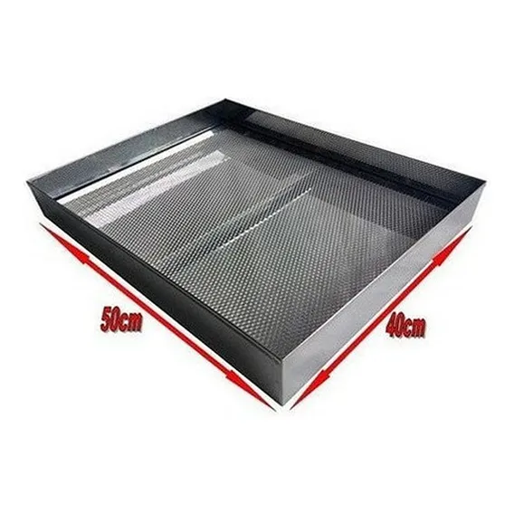 Escorredor Fritura Inox Bandeja 40x50x6cm Pastel Salgados Foto 1