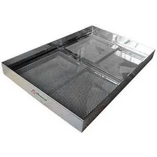 Escorredor Fritura Inox Bandeja 40x60x6cm Pastel Salgados Foto mini  2