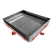 Escorredor Fritura Inox Bandeja 40x60x6cm Pastel Salgados Foto  mini 1