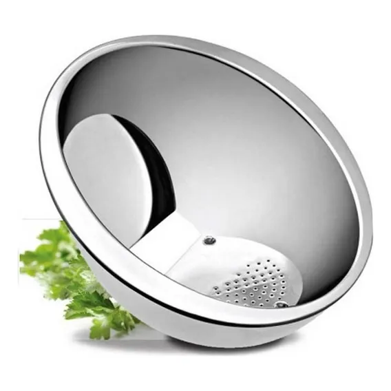 Escorredor Lavador Arroz Aço Inox Inoxidável 26 Cm Foto 1