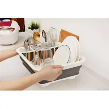 Escorredor Loucas Em Silicone Retratil Porta Copo Talheres Foto mini  3