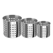 Escorredor Para Talheres Redondo Em Aço Inoxidavel Cor Inox Foto mini 1