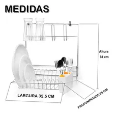 Escorredor Pratos / Copos Cromado Parede Dobrável Arthi 1080 Foto mini 3