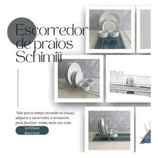 Escorredor Pratos Inox Fixo 57cm Embutir Armário Cozinha Foto mini 3