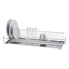Escorredor Pratos Inox Fixo 57cm Embutir Armário Cozinha Foto mini 1
