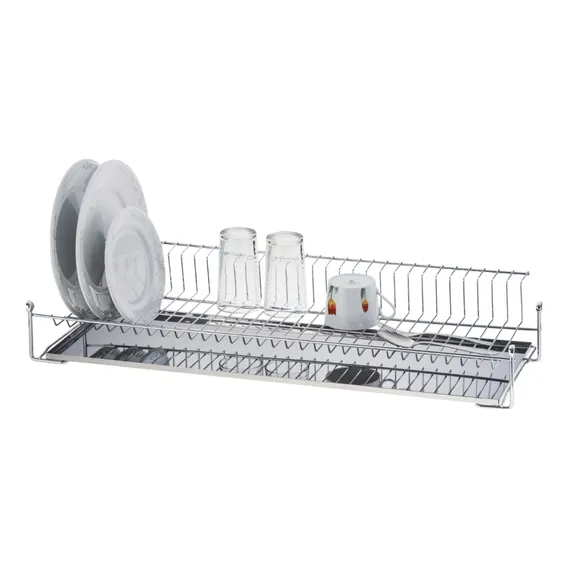 Escorredor Pratos Inox Fixo 57cm Embutir Armário Cozinha Foto 1