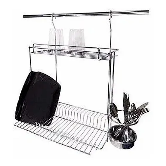 Escorredor Side Para 20 Pratos E Copos - Inox Jomer C贸d 3033 Foto 1