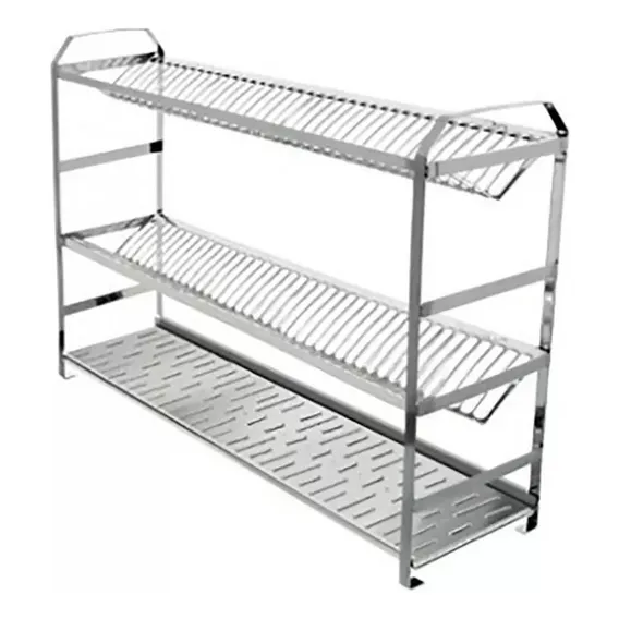 Escorredor Super Industrial De 80 Pratos Em Aço Inox Foto 1
