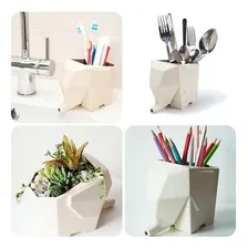 Escorredor Talheres Decorativo Cozinha Louça Elefante Cinza Foto mini 3