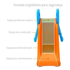 Escorregador Infantil 2 Degraus Homeplay Laranja E Azul Foto mini 4