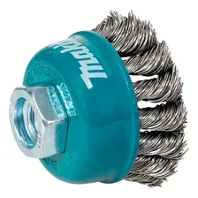 Escova A莽o Copo C么nico Arame Torcido 65mm Makita D-77475 Foto mini 2