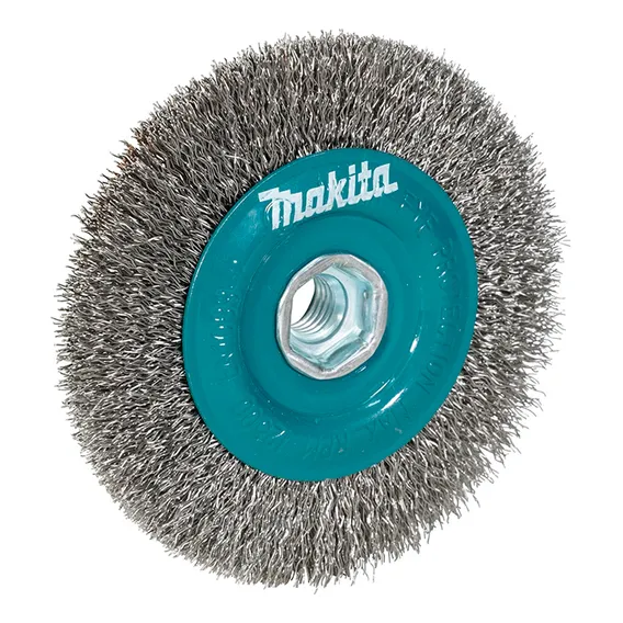 Escova Aço Reta Ondulada 115mm Rosca M14 Makita D-77512 Foto 1