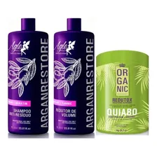 Escova Agle Argan Restore S/ Formol 2x1l+ Redutox Quiabo 1kg Foto mini 1