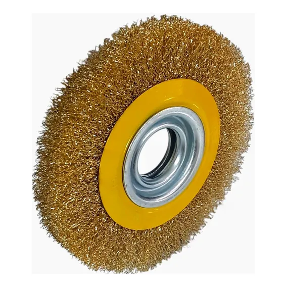 Escova Circular Aço 6 Polegadas Para Moto Esmeril 6x1 Foto 1