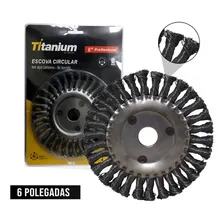 Escova Circular Aço Carbono 06'' 04946 Titanium Foto  mini 1