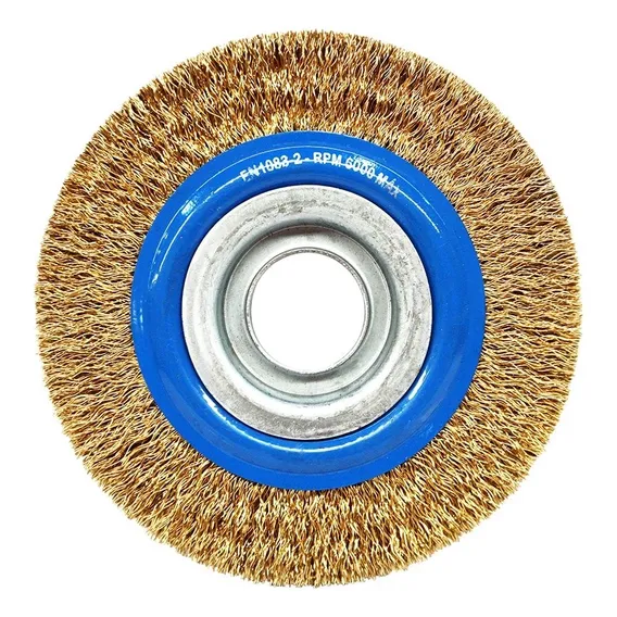 Escova Circular Aço Latonado Norton 152,4x19mm Foto 1