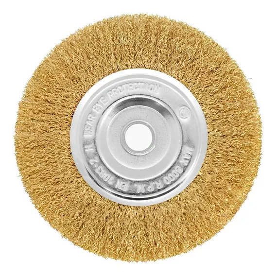 Escova Circular Aço Ondulada 6 X 1/2 Fertak Moto Esmeril Foto 1