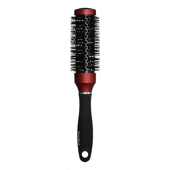 Escova de cabelo Íon térmica 32mm vermelha e preta Belliz Foto 1
