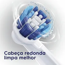 Escova de dentes elétrica eletrica Oral-B Precision Clean Vitality D12 branco/azul 127V - Foto mini 4