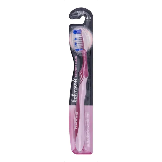 Escova Dental Macia Johnson's Reach Comfort Clean 40 Grande Foto 1