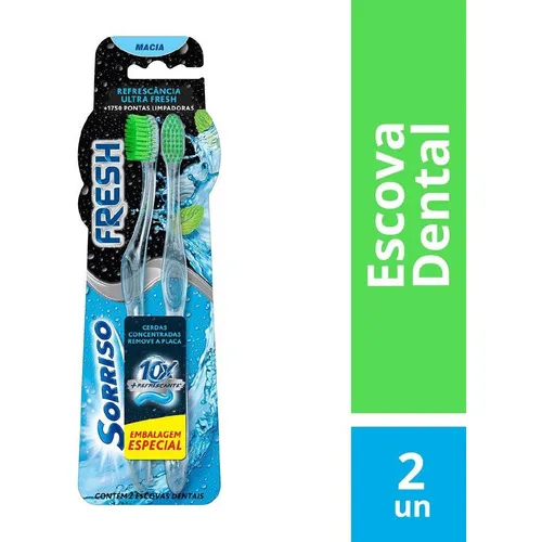 Escova Dental Macia Sorriso Fresh 2 Unidades Foto 1