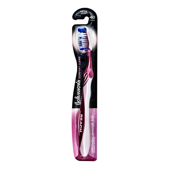 Escova Dental Média Johnson's Reach Comfort Clean 40 Grande Foto 1