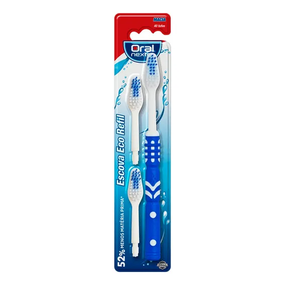 Escova Dental Oral Nexter Macia Eco Refil 1 Escova + 2 Refil Foto 1