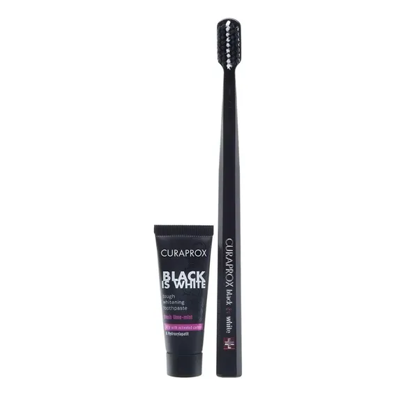 Escova Dente Curaprox Cs5460 Black + Creme Dental Black 8 Foto 1