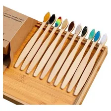Escova Dente Ecológica Bambu Biodegradável Kit 10 Unidades Foto mini  3