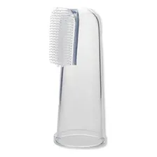 Escova Dente Massageadora De Dedo Para Bebe Silicone Cor Branco Foto mini 2