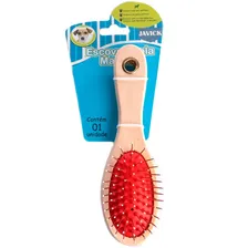 Escova Dupla Face Pet Banho Tosa Desembaraçar Pelos 23cm Foto mini 2