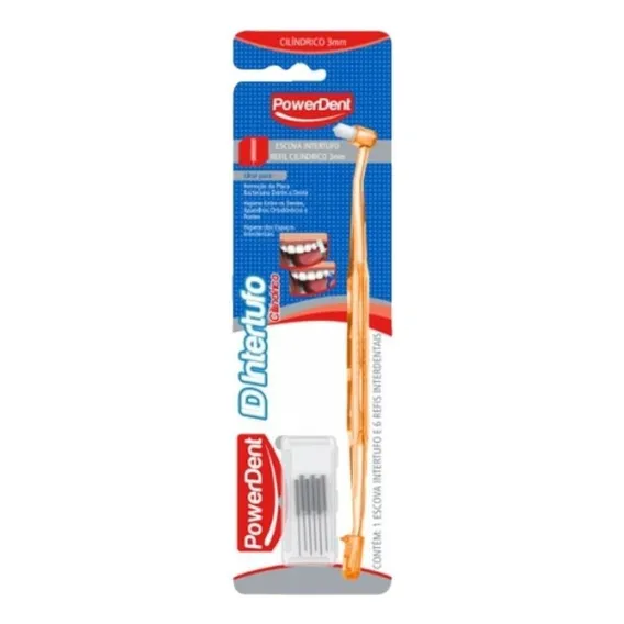 Escova Intertufo Cilíndrica Powerdent Cores Sortidas Foto 1
