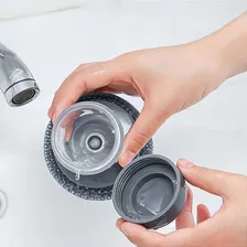 Escova Limpeza C/Dispenser Detergente Palha De Aço Foto mini 4
