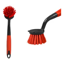 Escova Limpeza Multiuso Redonda Cabo Raspador Powermaid Foto  mini 1