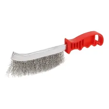 Escova Manual Cerdas Onduladas Cabo Plastico Aço Inox 1 Pc Foto mini 1
