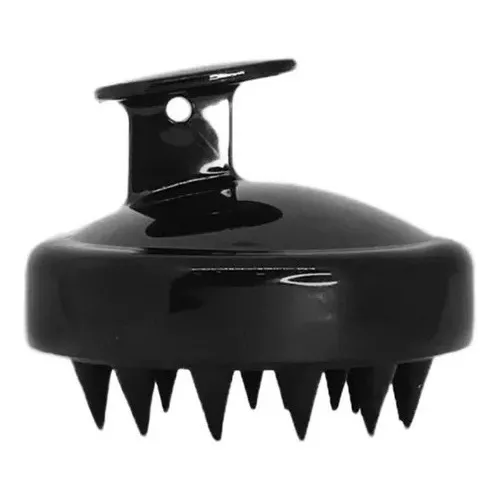 Escova Massageadora Capilar Anti Queda/caspa Preta Foto 1