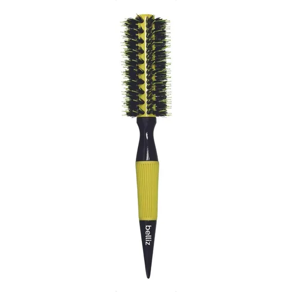 Escova para alisar cabelo mad premium color cerâmica 19 amarelo e preto Belliz Foto 1