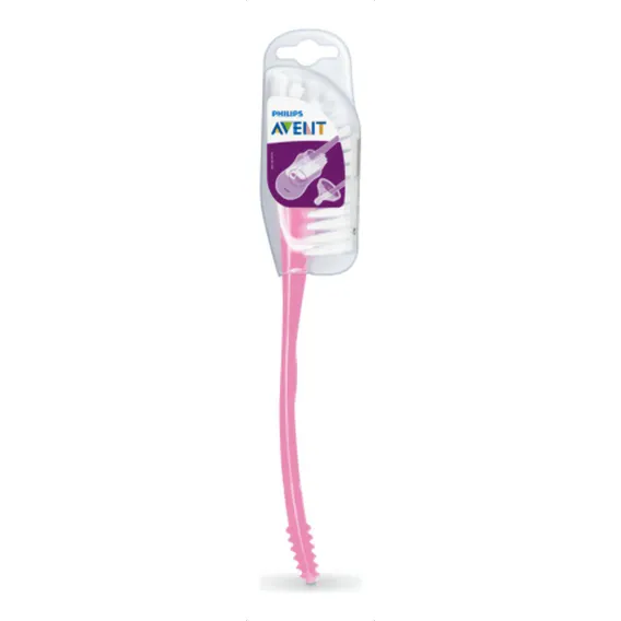 Escova Para Mamadeiras Rosa Philips Avent - SCF145/07 Foto 1