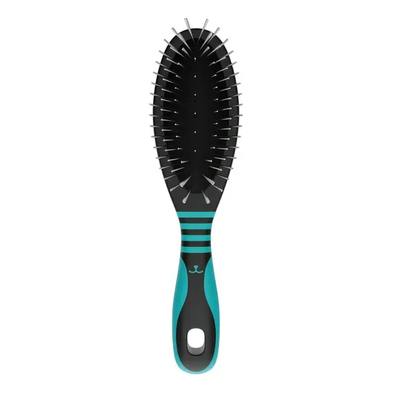 Escova Pino Sem Bolinha-pente Pet Tosa Banho Propetz Caes Cor Preto E Verde Foto 1