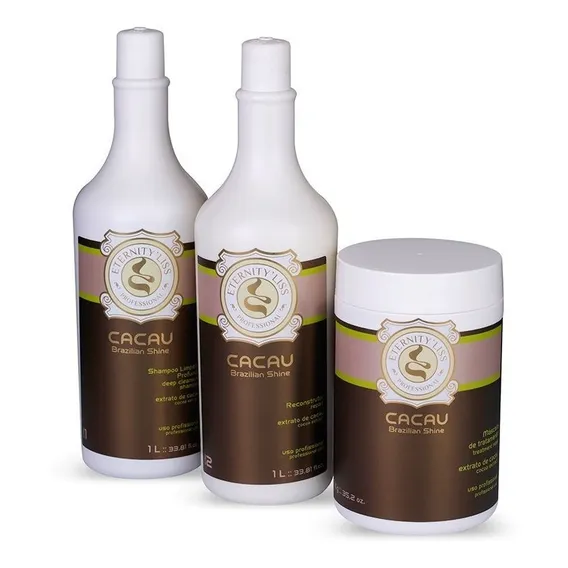 Escova Progressiva Eternity Liss Cacau + Masc Hidratação 1kg Foto 1