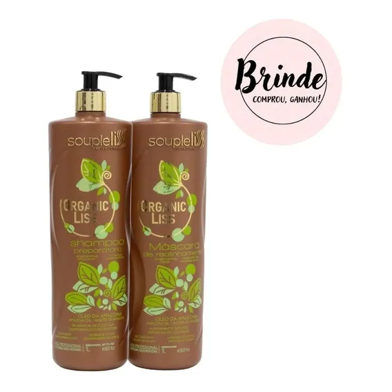 Escova Progressiva Orgânica Organic Liss Souple Liss 2x1l Or Foto 1