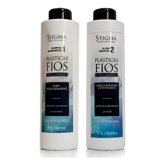 Escova Progressiva Plastica Dos Fios Stigma Com 2 Produtos Foto 1