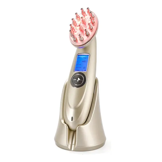 Escova Rf/led Laser Infra Vermelho Antiqueda Cabelo Massagem Cabeludo K-SKIN Foto 1