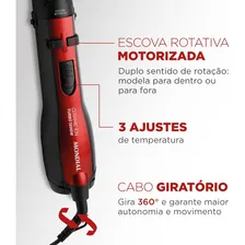 Escova Rotativa Ceramic Íon Turbo Mondial Vermelho Er-09 220v Foto mini 2