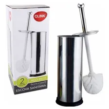 Escova Sanitária Banheiro Limpeza Com Suporte Em Inox Foto mini 4